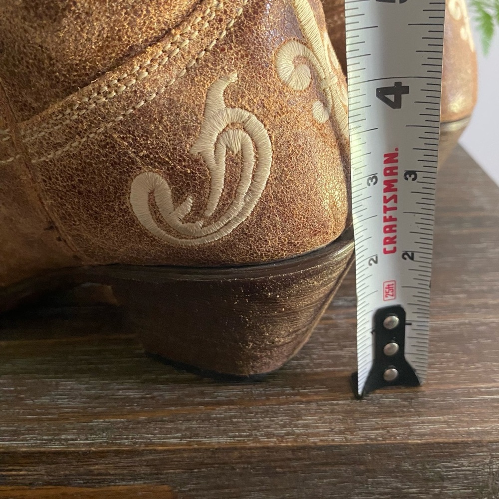 CORRAL Honey Cortez Ivory Scroll fleur de lis Cowboy Western Boots Womens 10 Tan - Picture 8 of 16